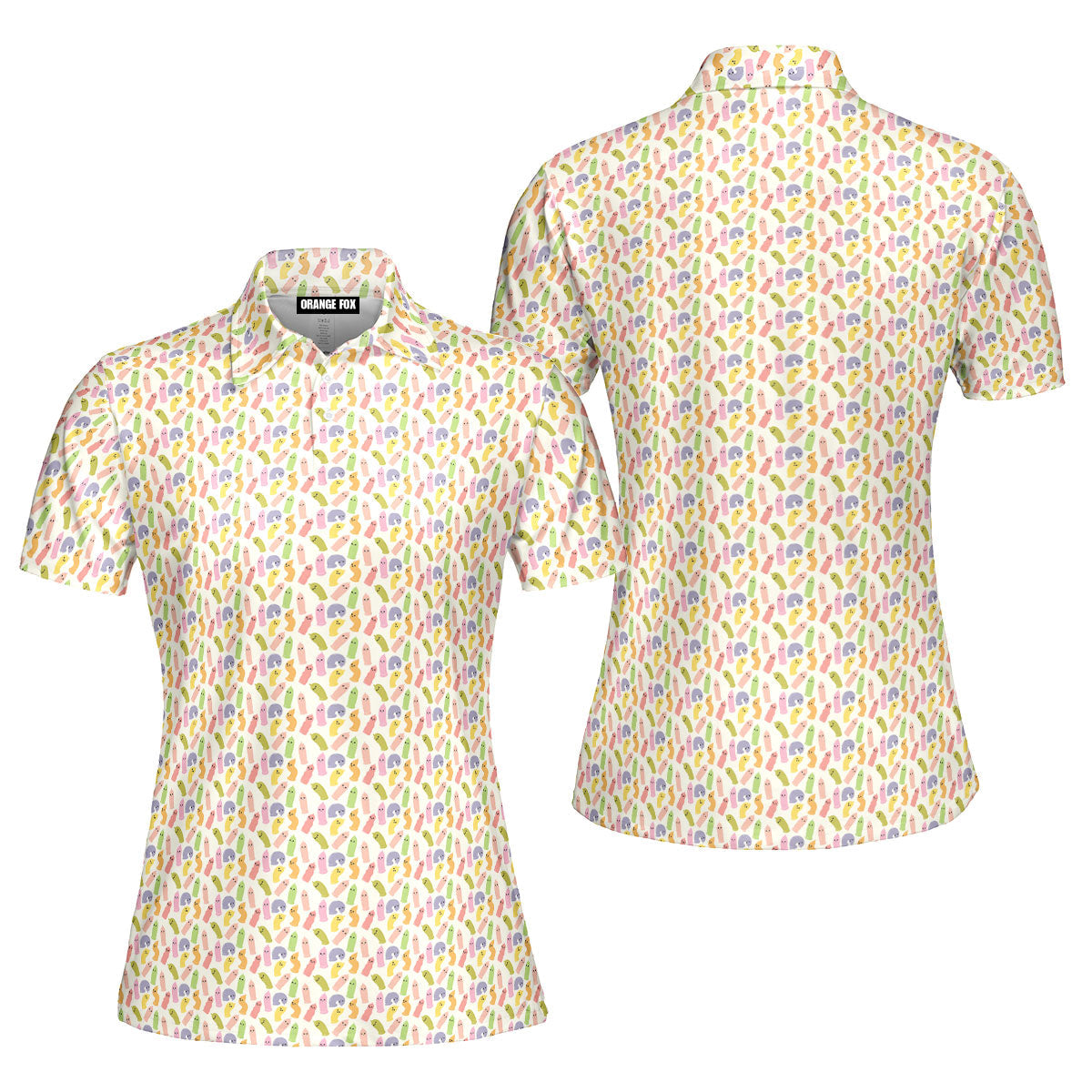 Cute Raincoat Cartoon Character Funny Polo Shirt For Women