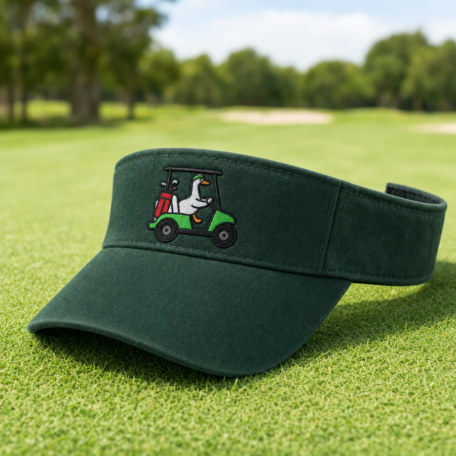 Duck Cart Embroidered Visor