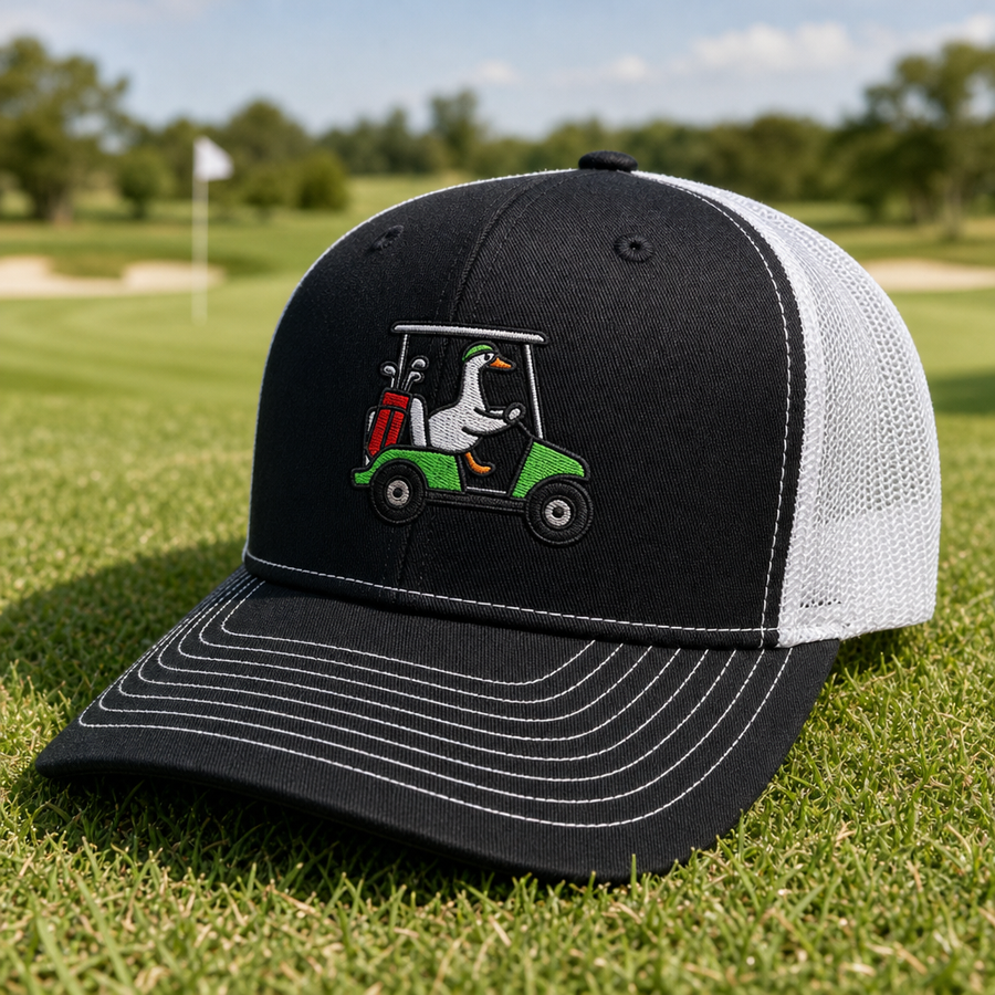 Duck Cart Embroidered Trucker Hat