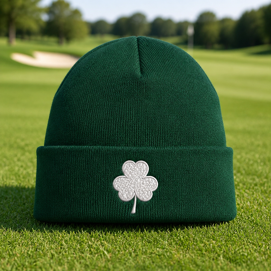 Lucky Vibes Only Embroidered Beanie