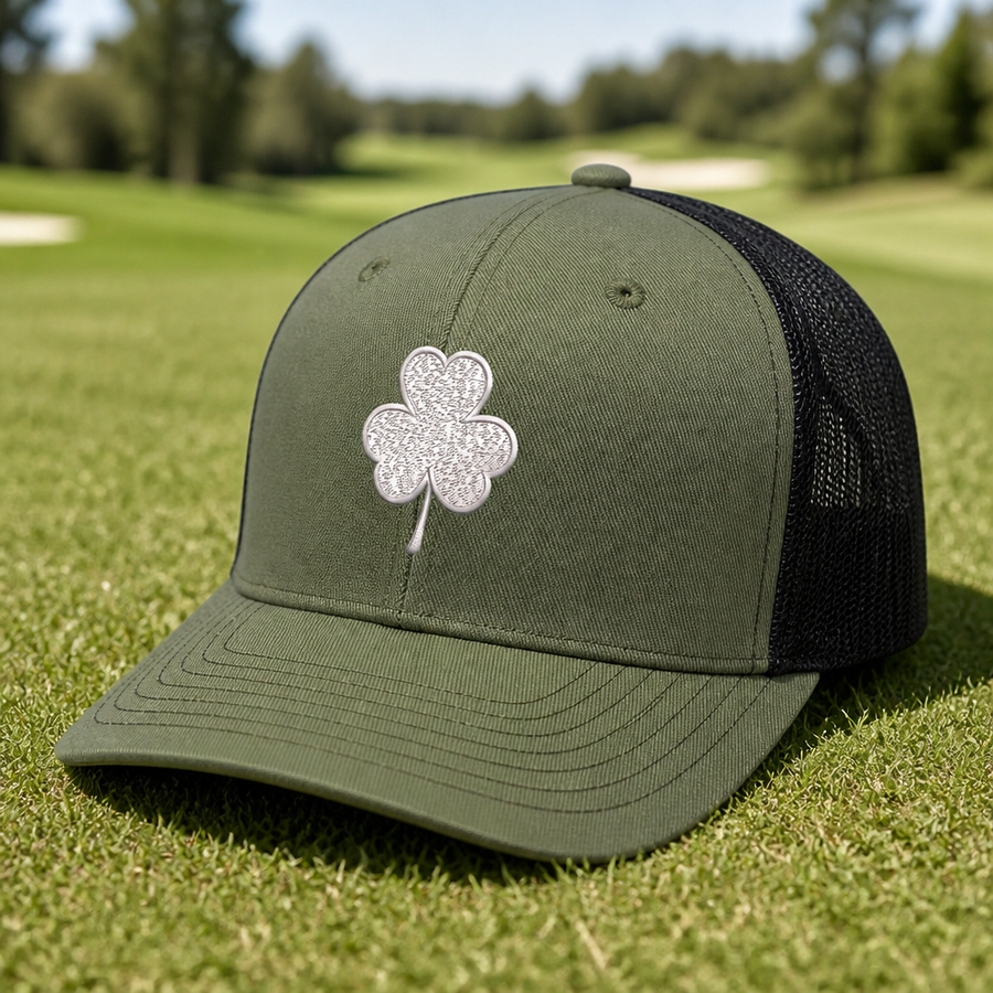 Lucky Vibes Only Embroidered Trucker Hat