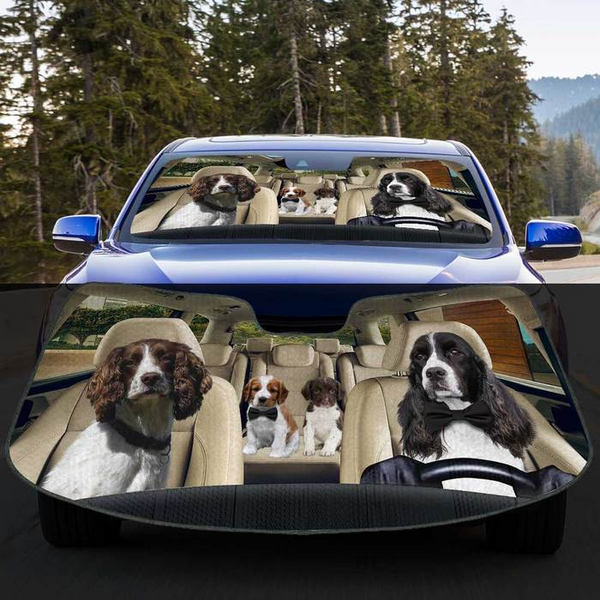 Funny Dog Family Car Windshield Sun Shade AS1174
