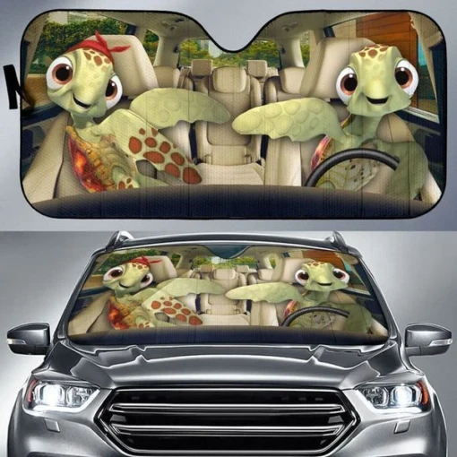 Funny Turtle Family Car Windshield Sun Shade AS1102