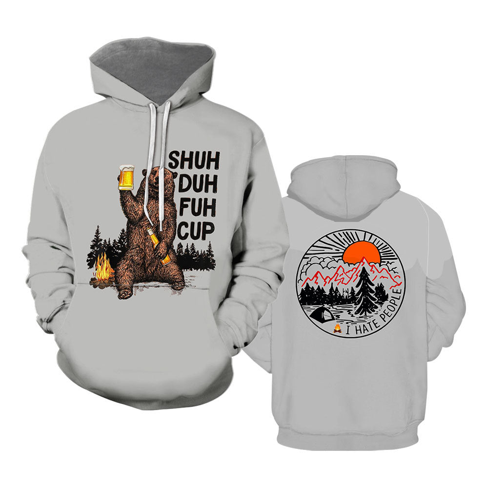 I hate people bear sweatshirt hotsell