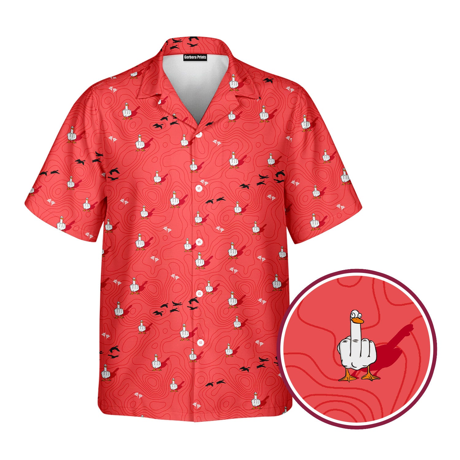 Duck You - Funny Golf Hawaiian Shirt, Funny Button Up Shirts For