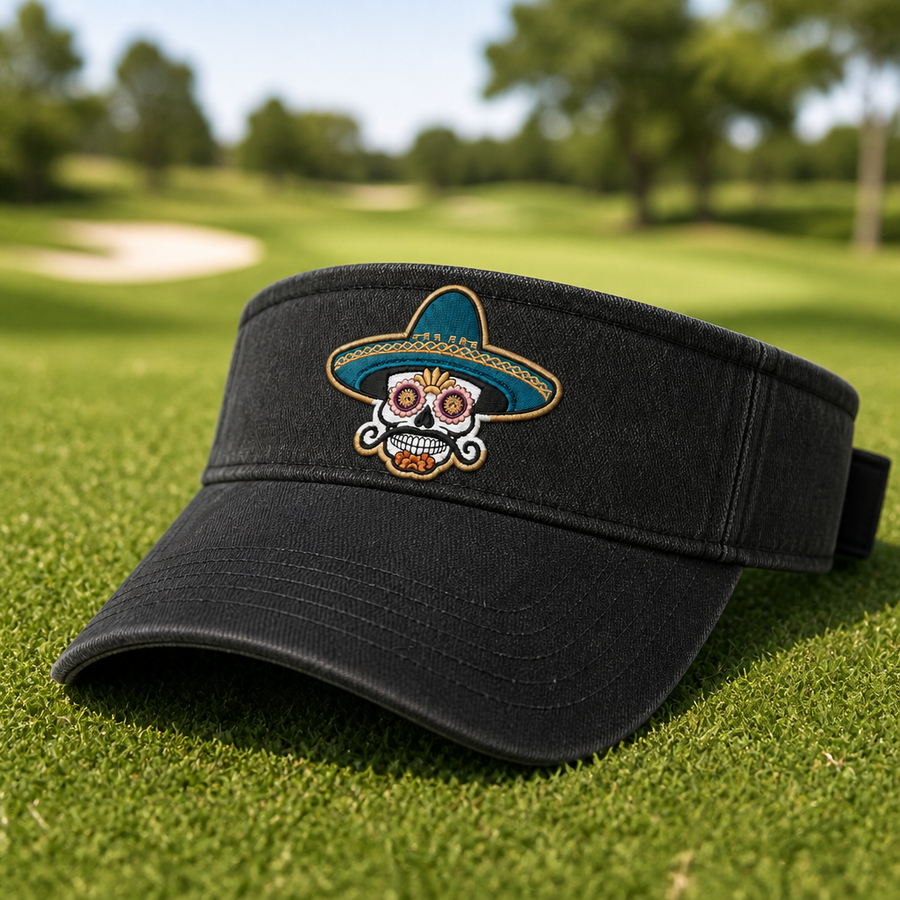 Sombrero Skull Embroidered Visor