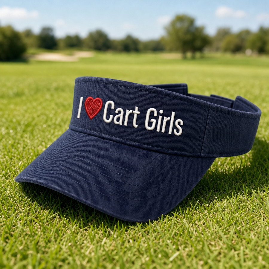 I Heart Cart Girls Embroidered Visor