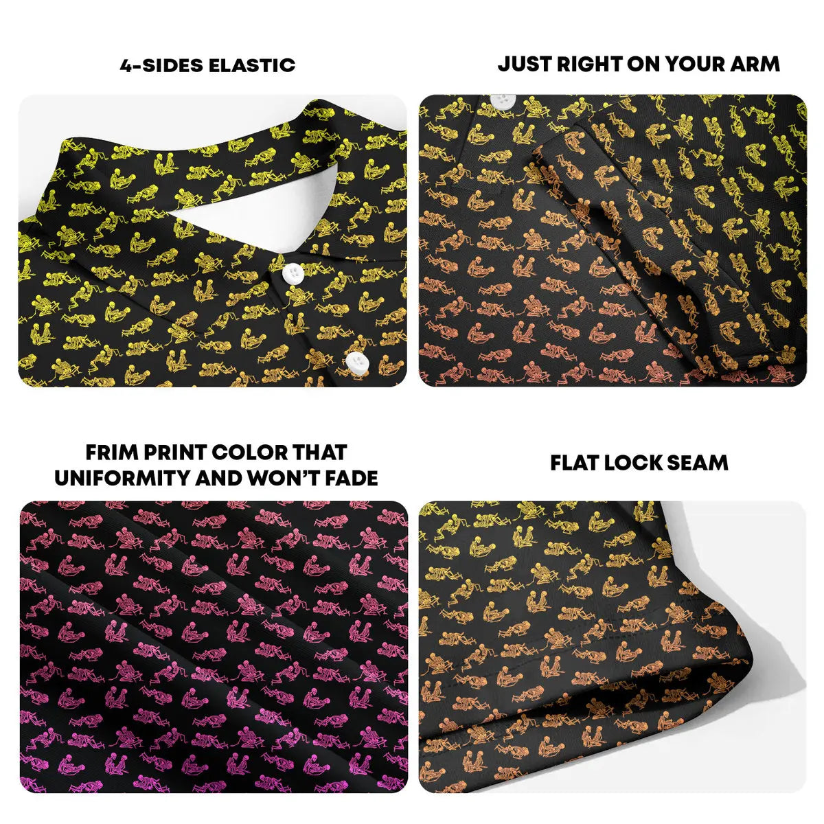 Skeleton Endless Love - Funny Golf Polo Shirt Premium