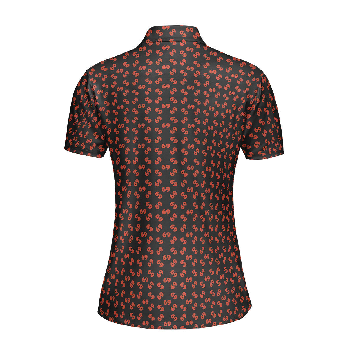 69 Number Black Funny Polo Shirt For Women