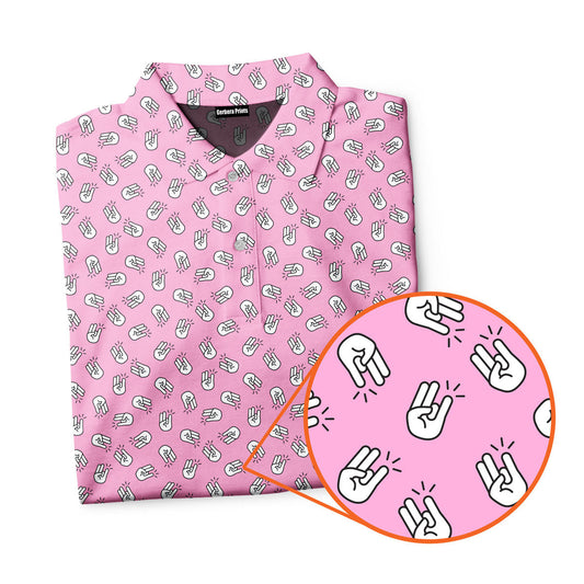 The Shocker Pink - Funny Golf Polo
