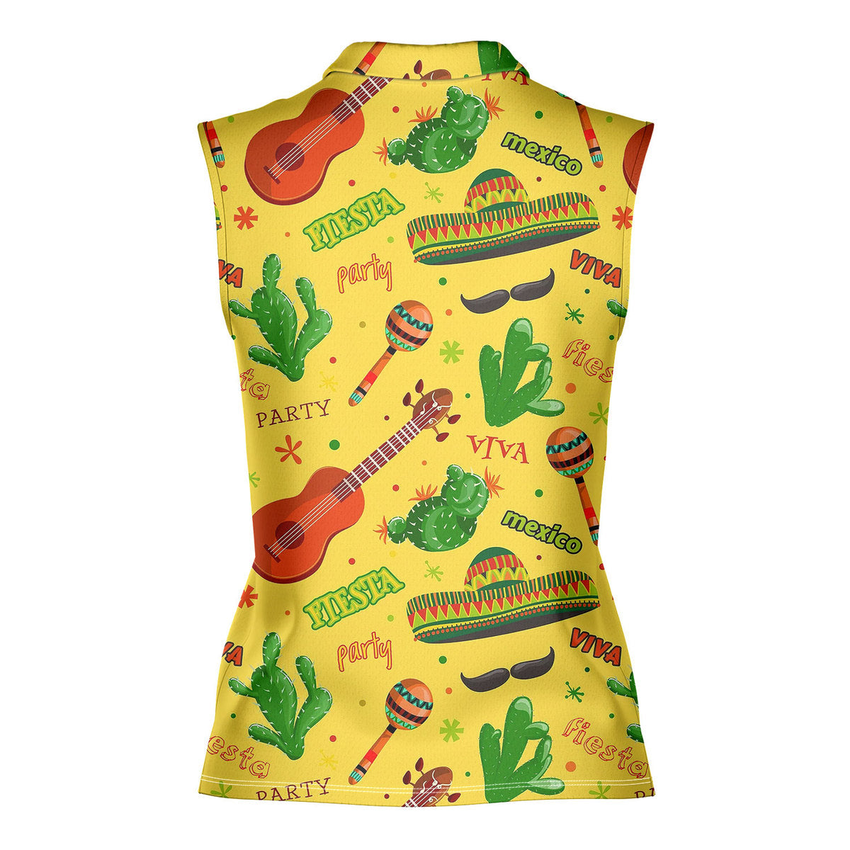 Fiesta Party Mexico - Ladies Sleeveless Golf Polo Shirt