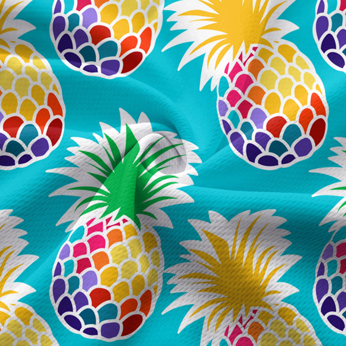Colorful Pineapples - Ladies Sleeveless Golf Polo Shirt