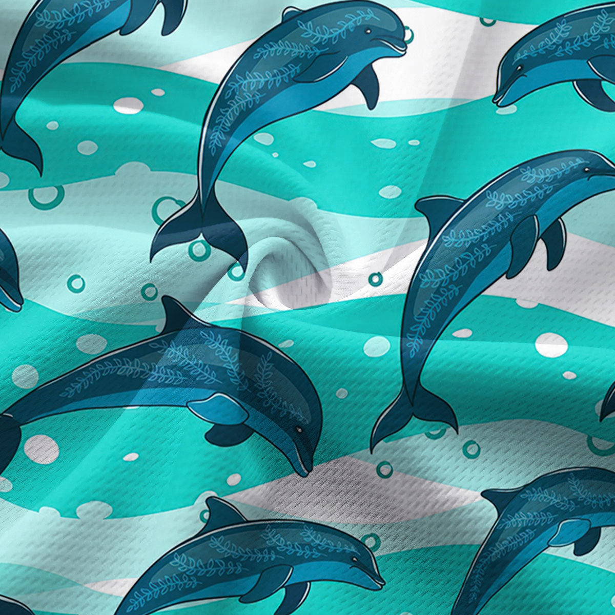Realistic Dolphins In The Sea - Ladies Sleeveless Golf Polo Shirt