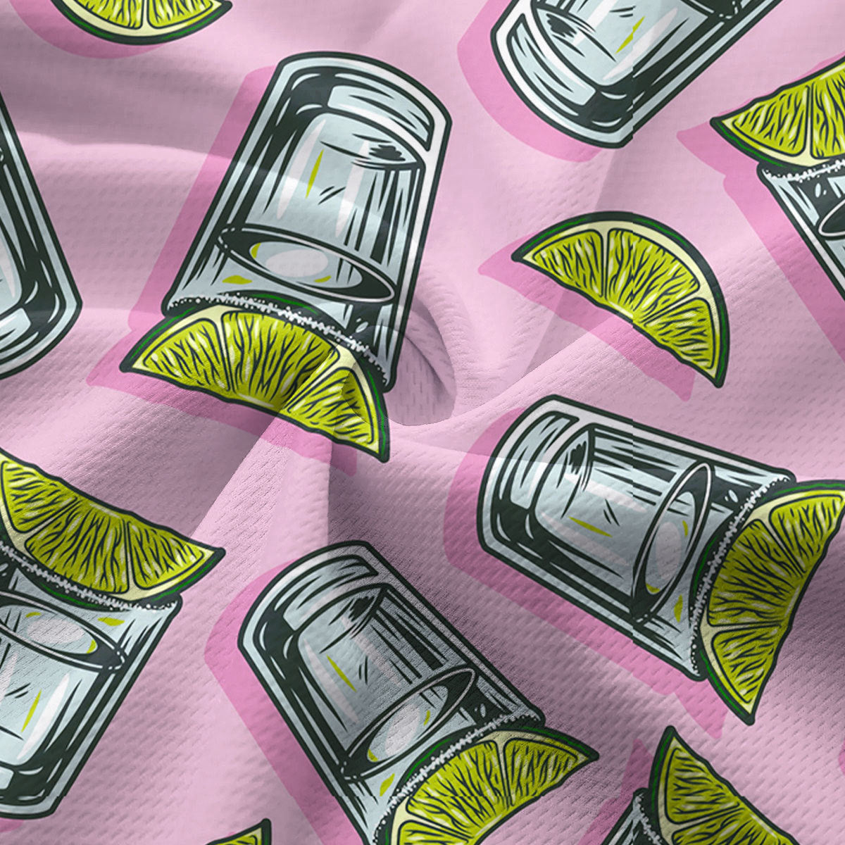 Cocktail Tequila With Lime - Ladies Sleeveless Golf Polo Shirt