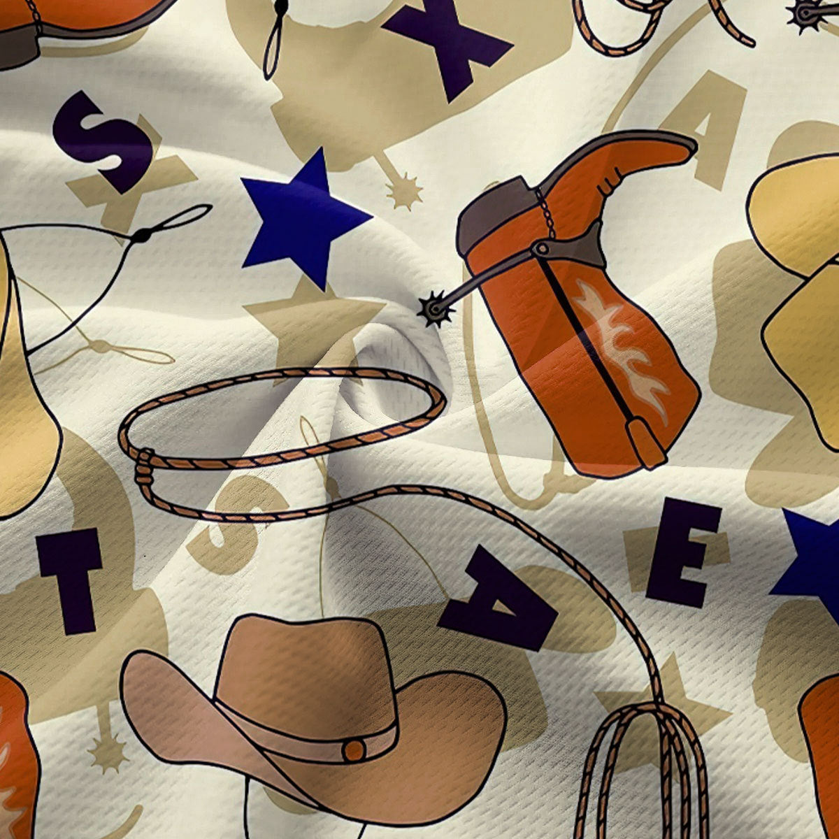 Texas Cowboy Boots Hat Rope Lasso - Ladies Sleeveless Golf Polo Shirt