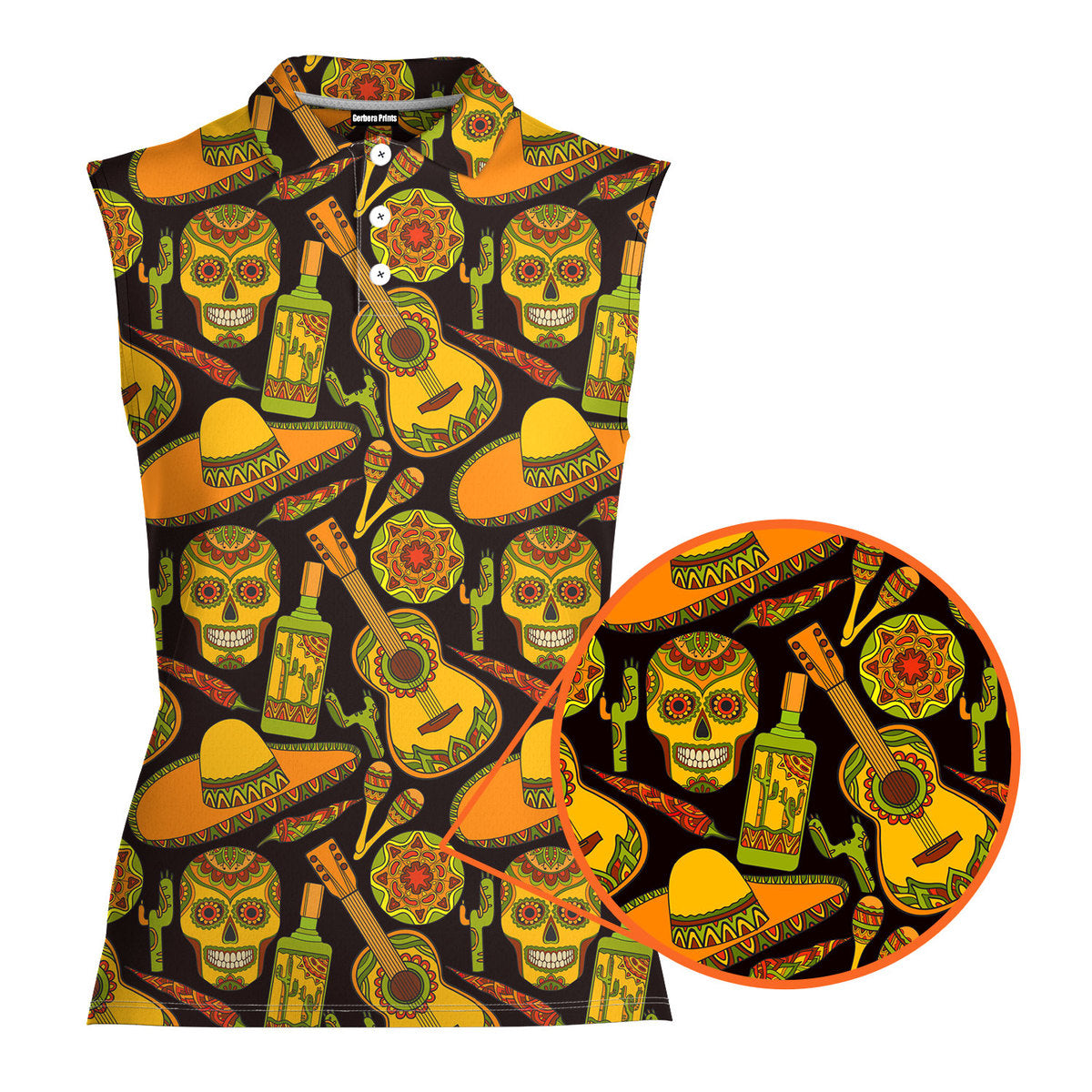 Baja Mexican Print Men's Golf Shirts