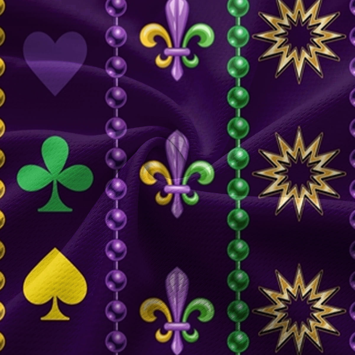 Mardi Gras Beads Purple - Ladies Sleeveless Golf Polo Shirt