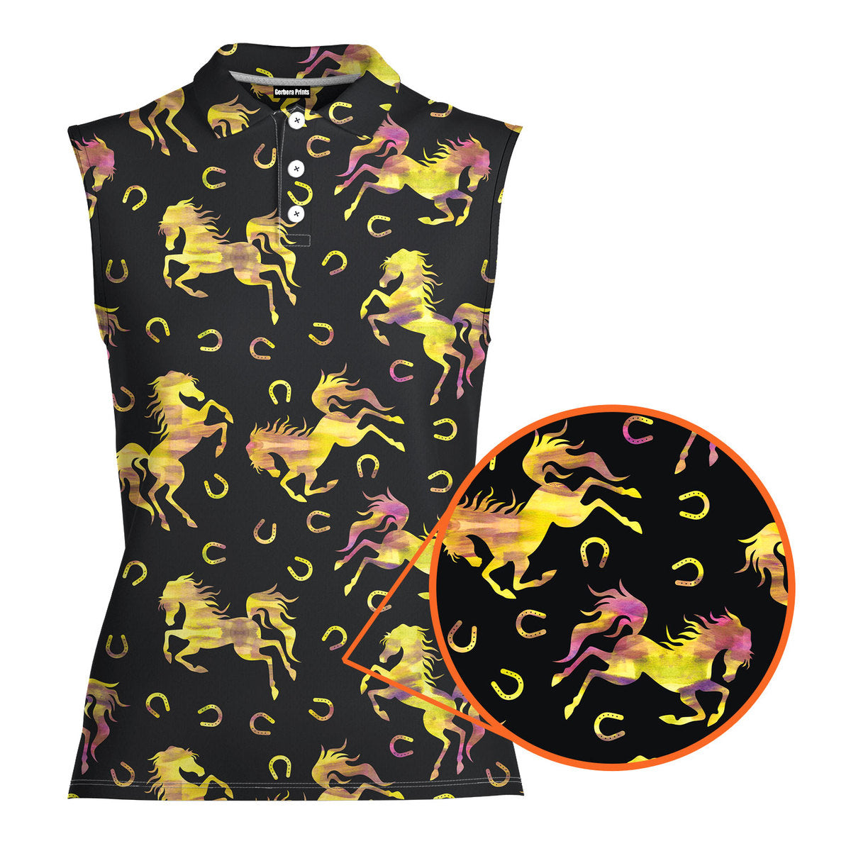 Horse Racing Kentucky Derby - Ladies Sleeveless Golf Polo Shirt