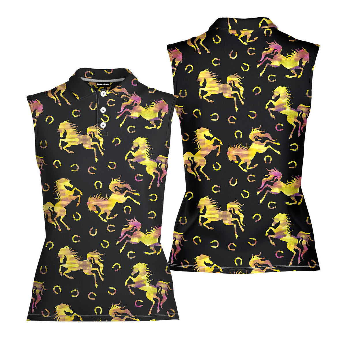 Horse Racing Kentucky Derby - Ladies Sleeveless Golf Polo Shirt