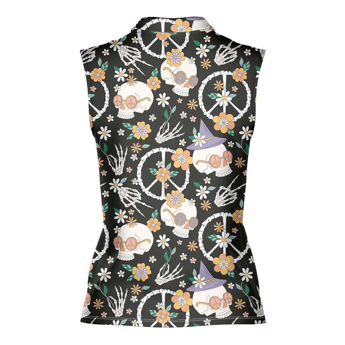 Hippy Bony - Ladies Sleeveless Golf Polo Shirt