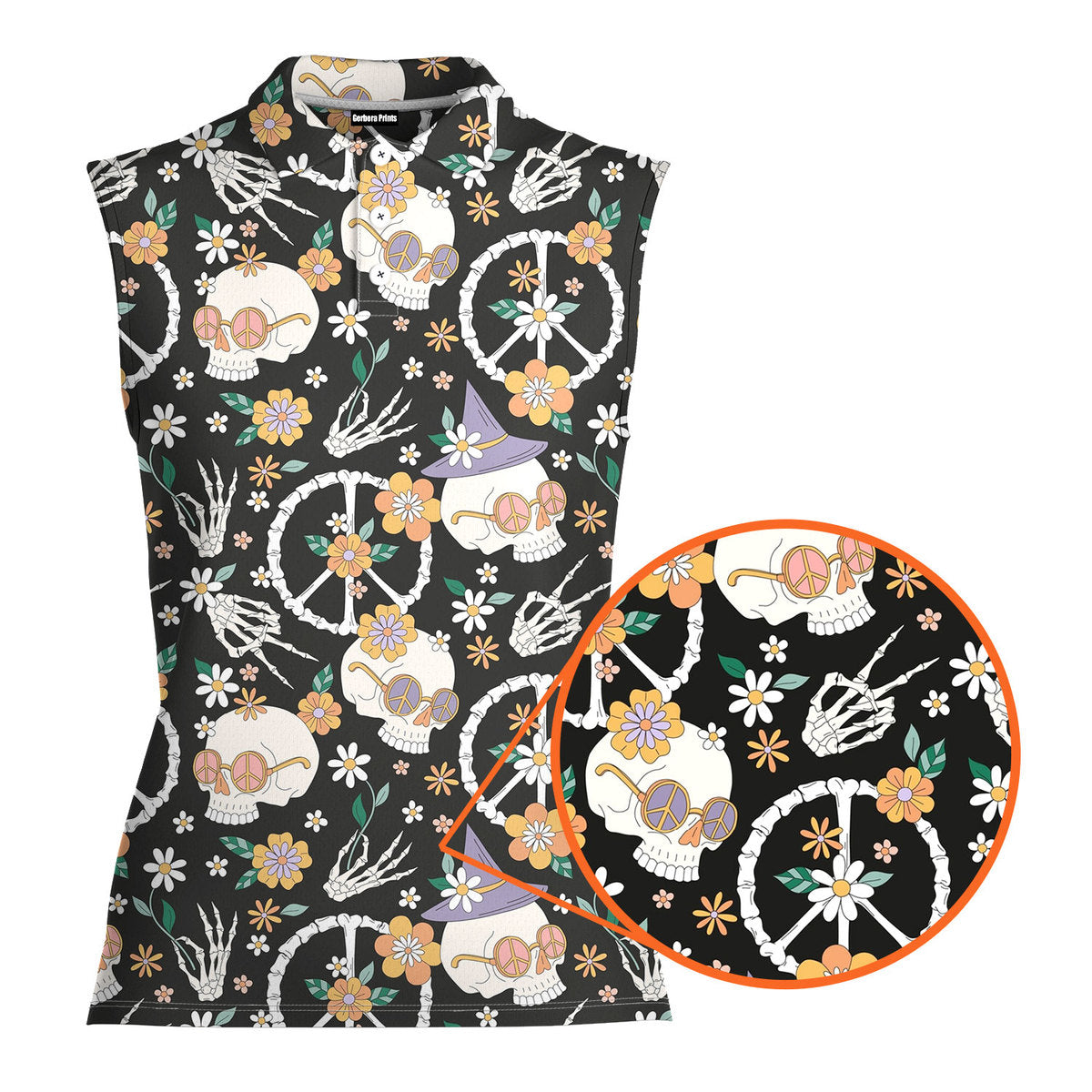 Hippy Bony - Ladies Sleeveless Golf Polo Shirt