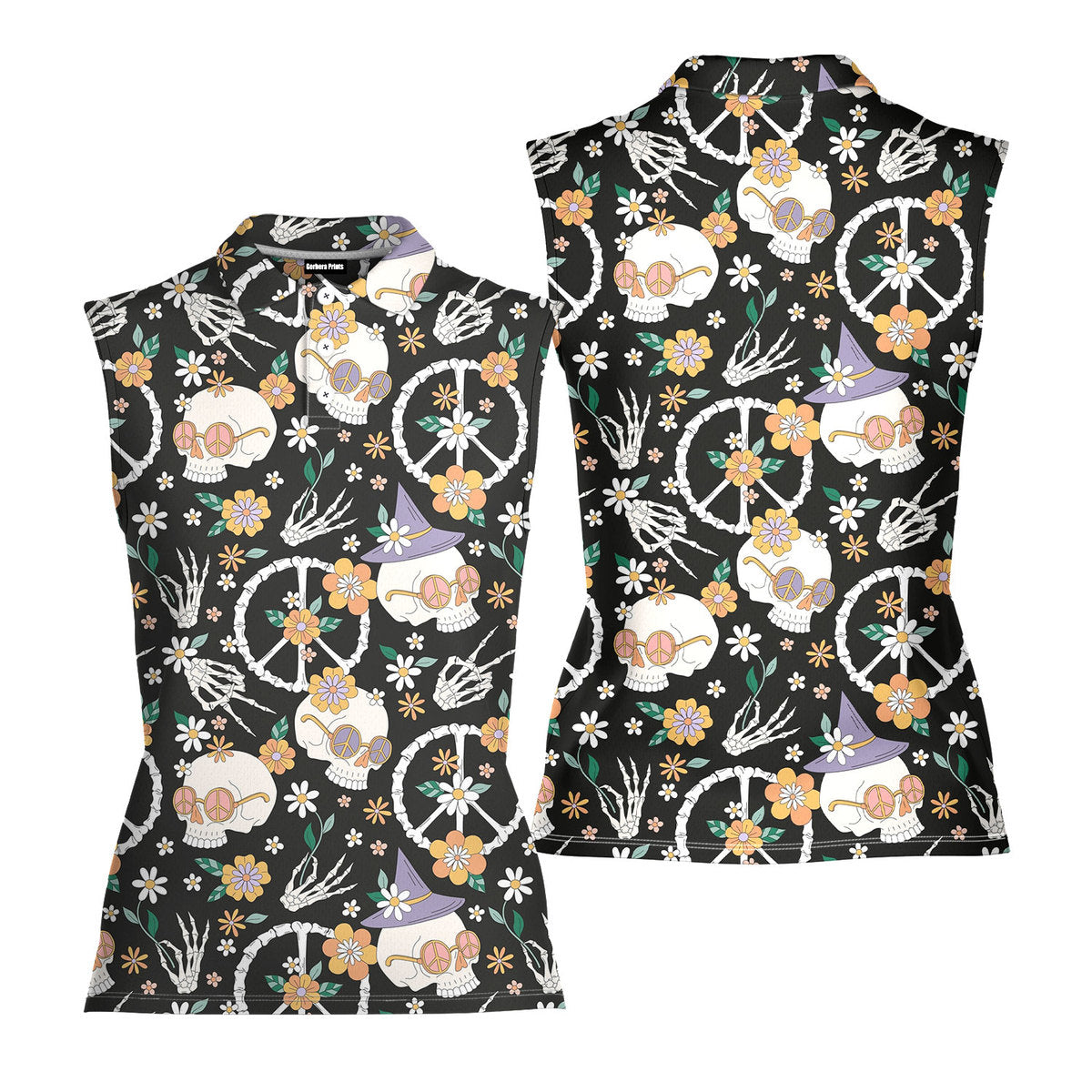 Hippy Bony - Ladies Sleeveless Golf Polo Shirt