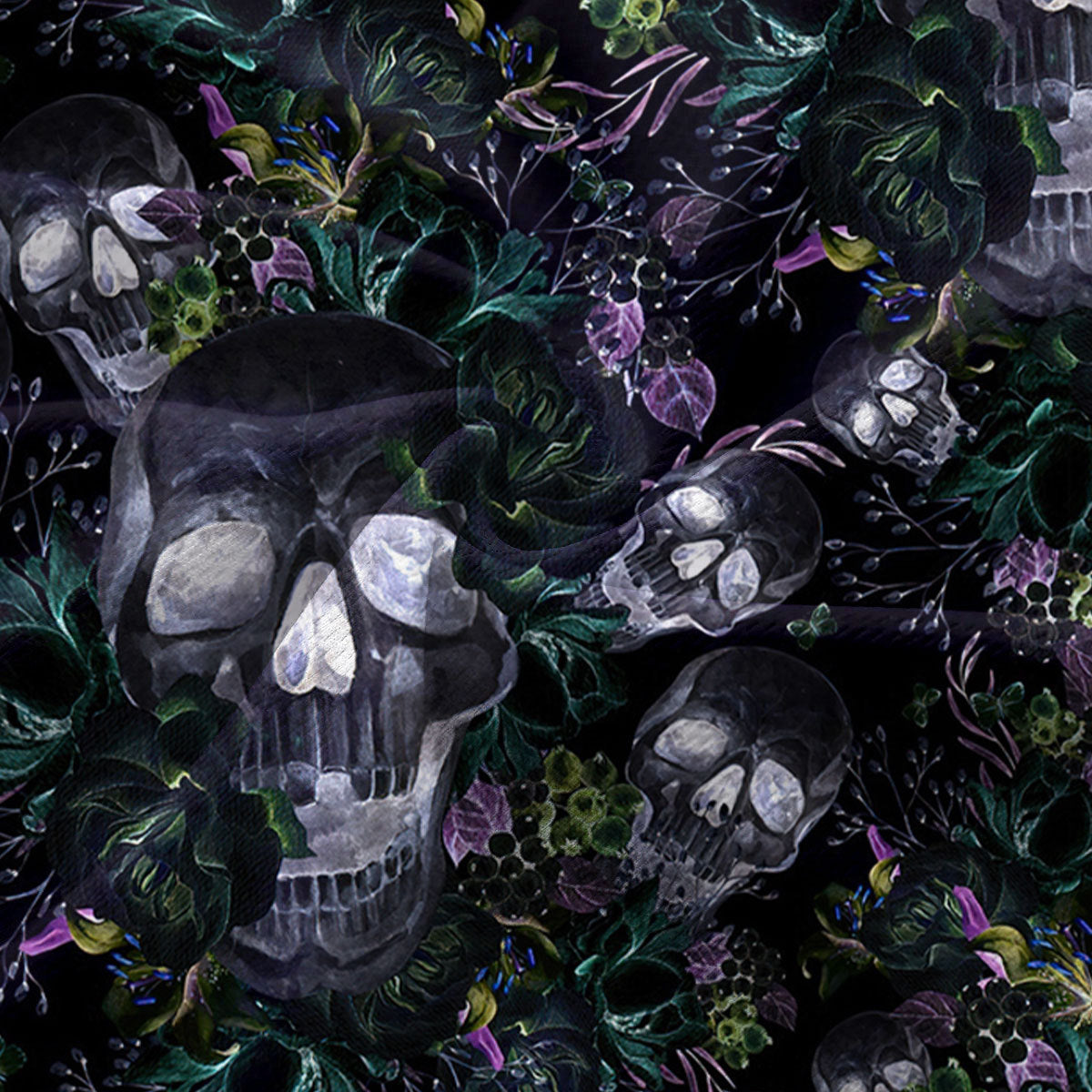 Skull Florals Halloween Style - Ladies Sleeveless Golf Polo Shirt
