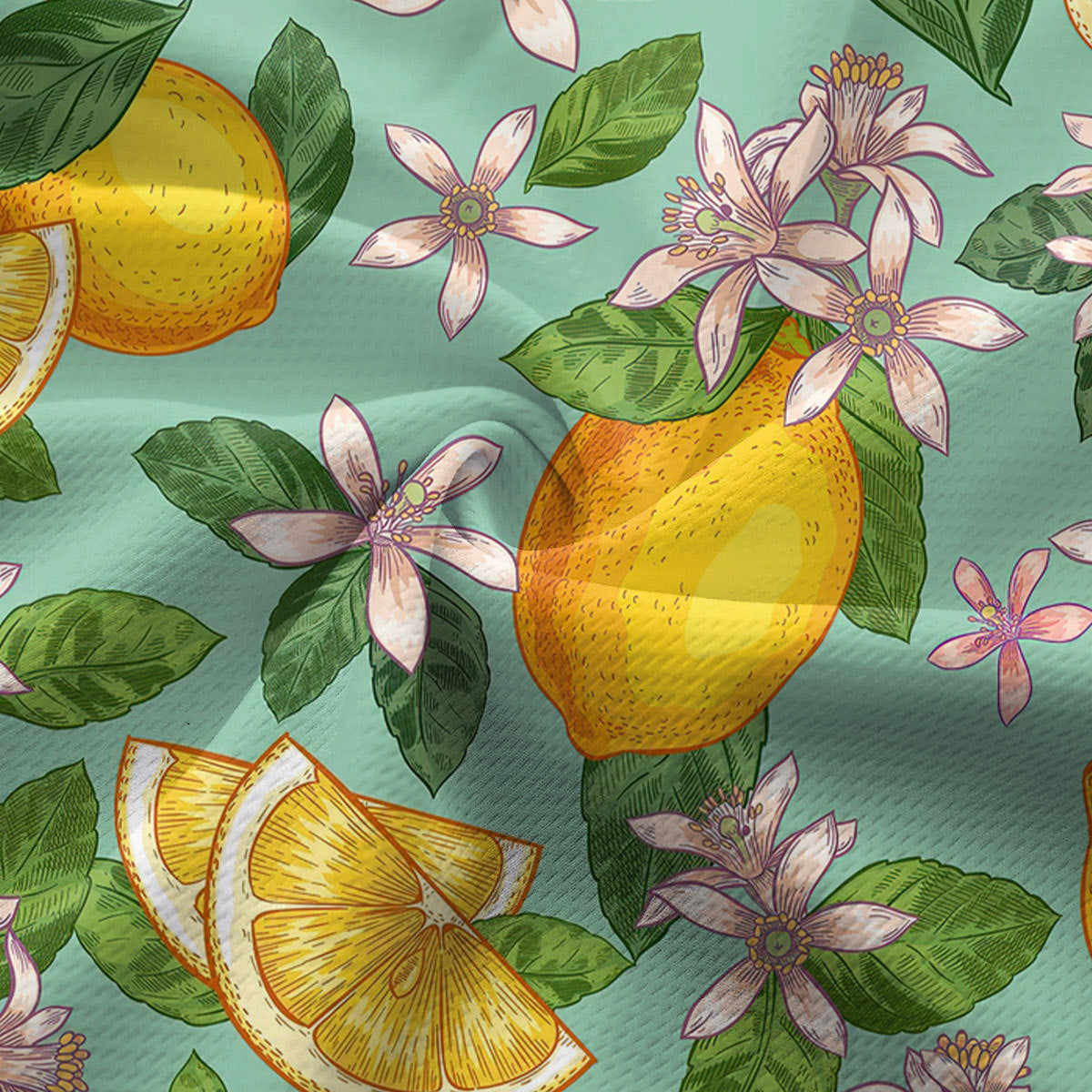 Lemon Tropical - Ladies Sleeveless Golf Polo Shirt