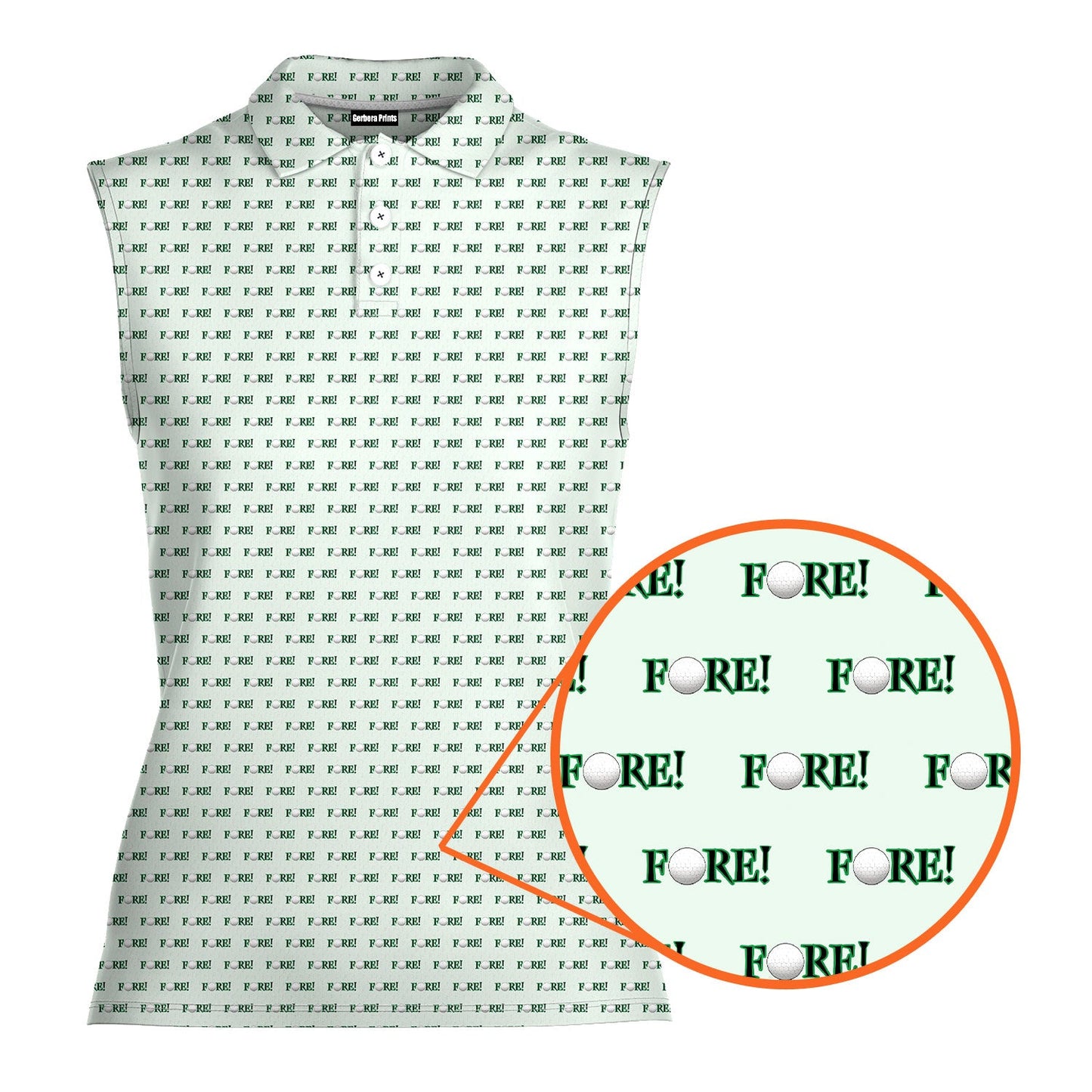 Fore! - Ladies Sleeveless Golf Polo