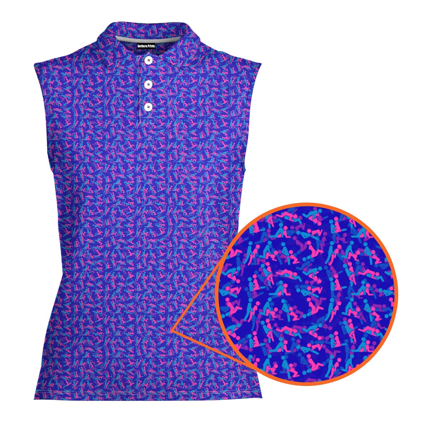 Exercise In The Midnight - Ladies Sleeveless Golf Polo