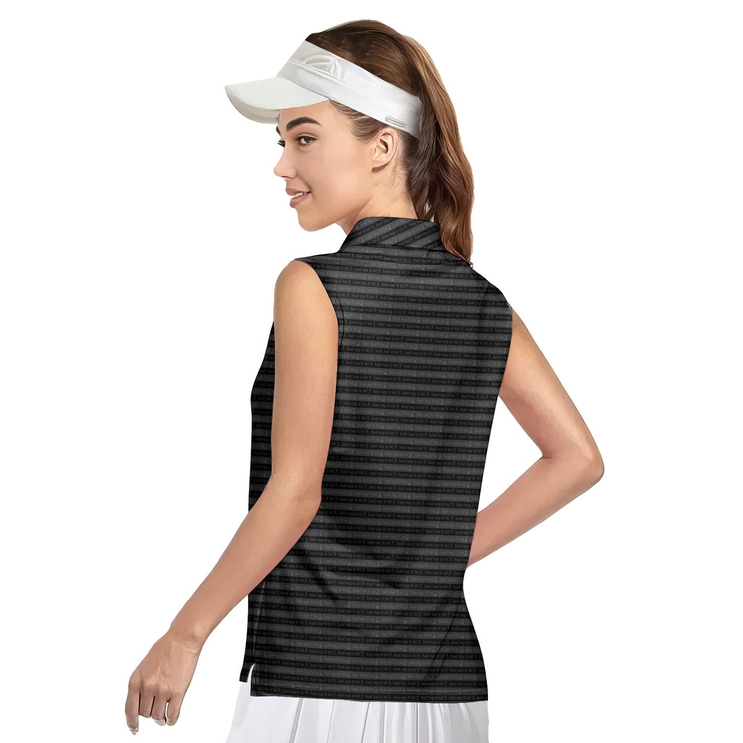 Just Tap It In! - Ladies Sleeveless Golf Polo
