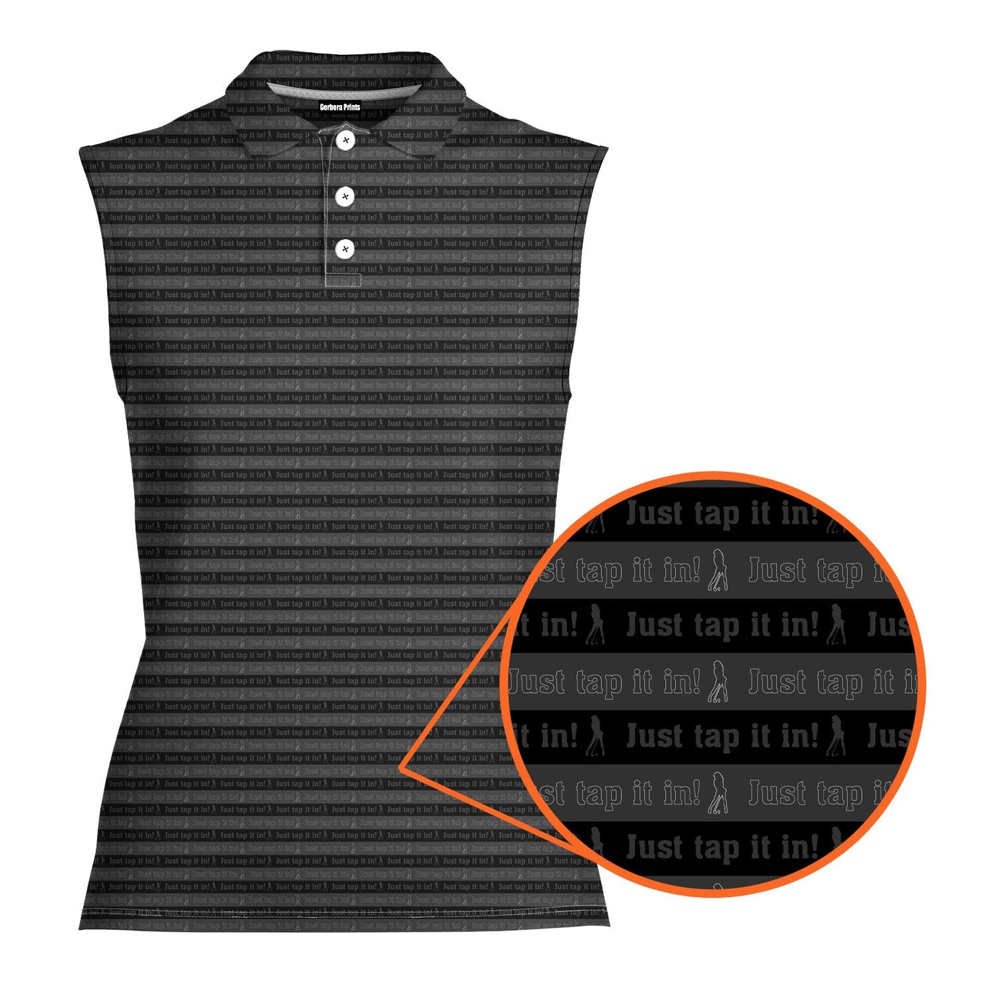 Just Tap It In! - Ladies Sleeveless Golf Polo