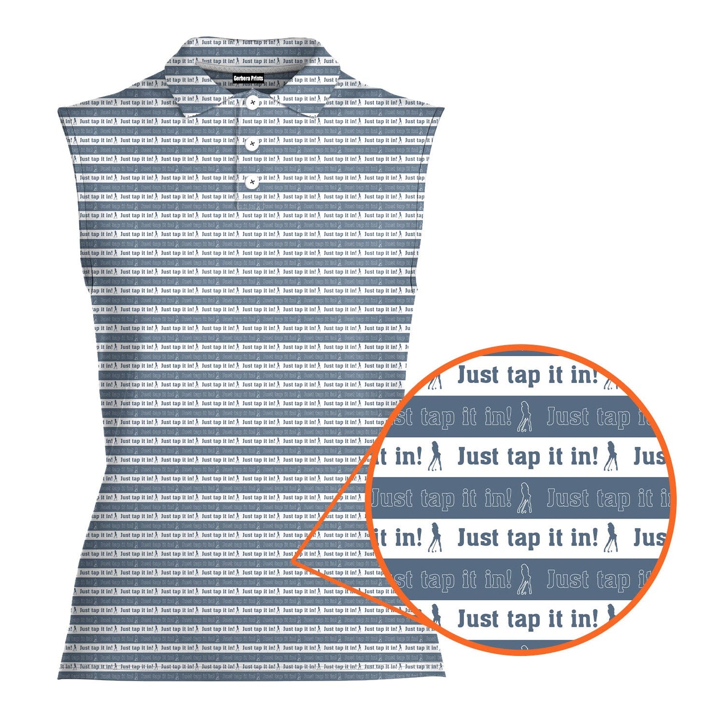 Just Tap It In! - Ladies Sleeveless Golf Polo