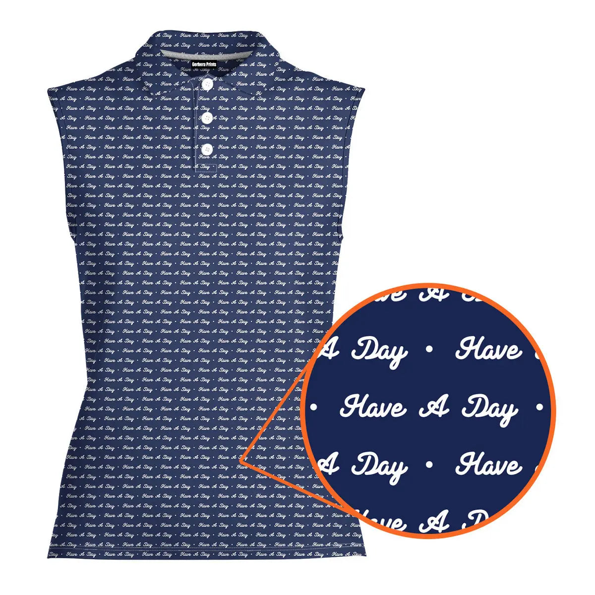 Have A Day - Ladies Sleeveless Golf Polo Shirt