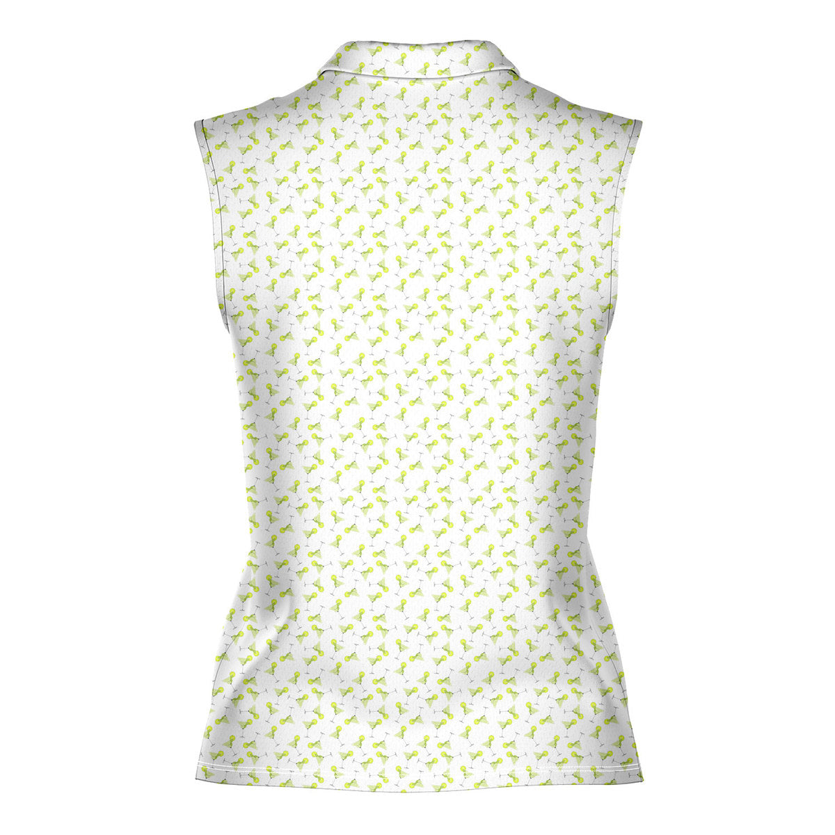 19th Hole Margarita Cocktail Slice Lime - Ladies Sleeveless Golf Polo