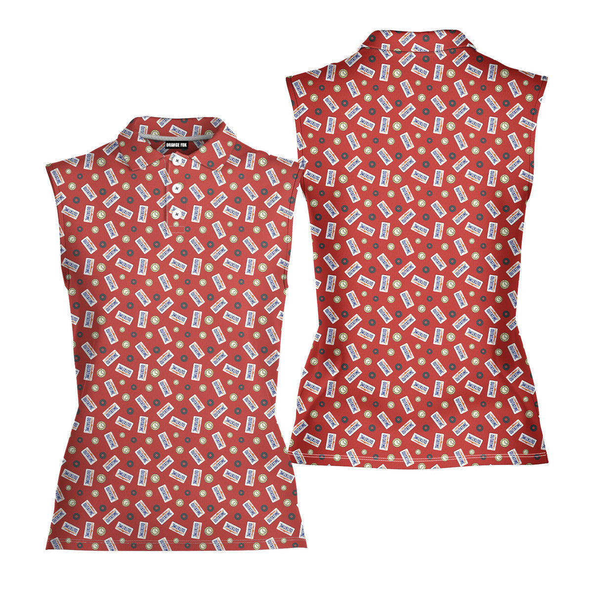 Outatime Back to The Future - Ladies Sleeveless Golf Polo Shirt