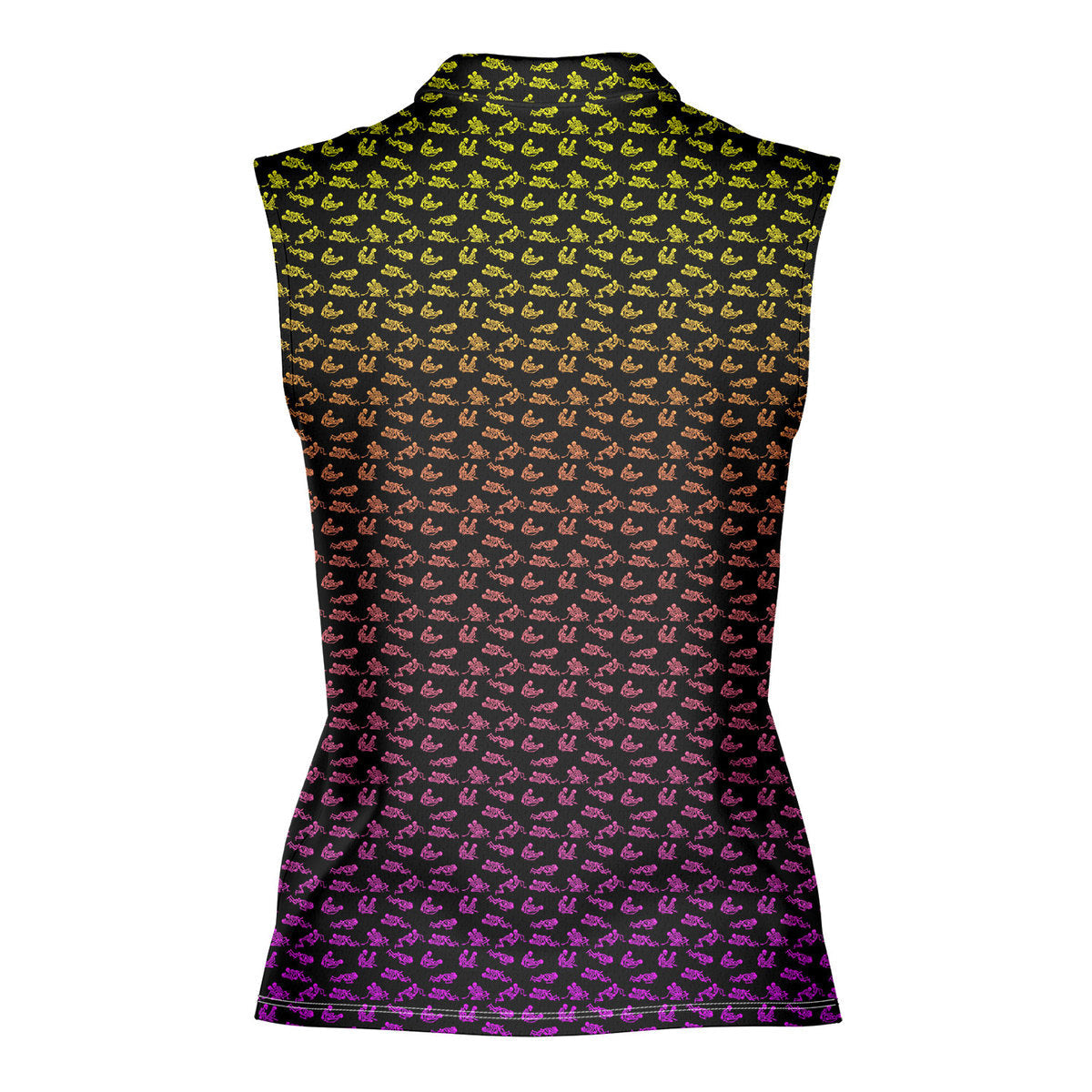 Skeleton Endless Love - Ladies Sleeveless Golf Polo Shirt
