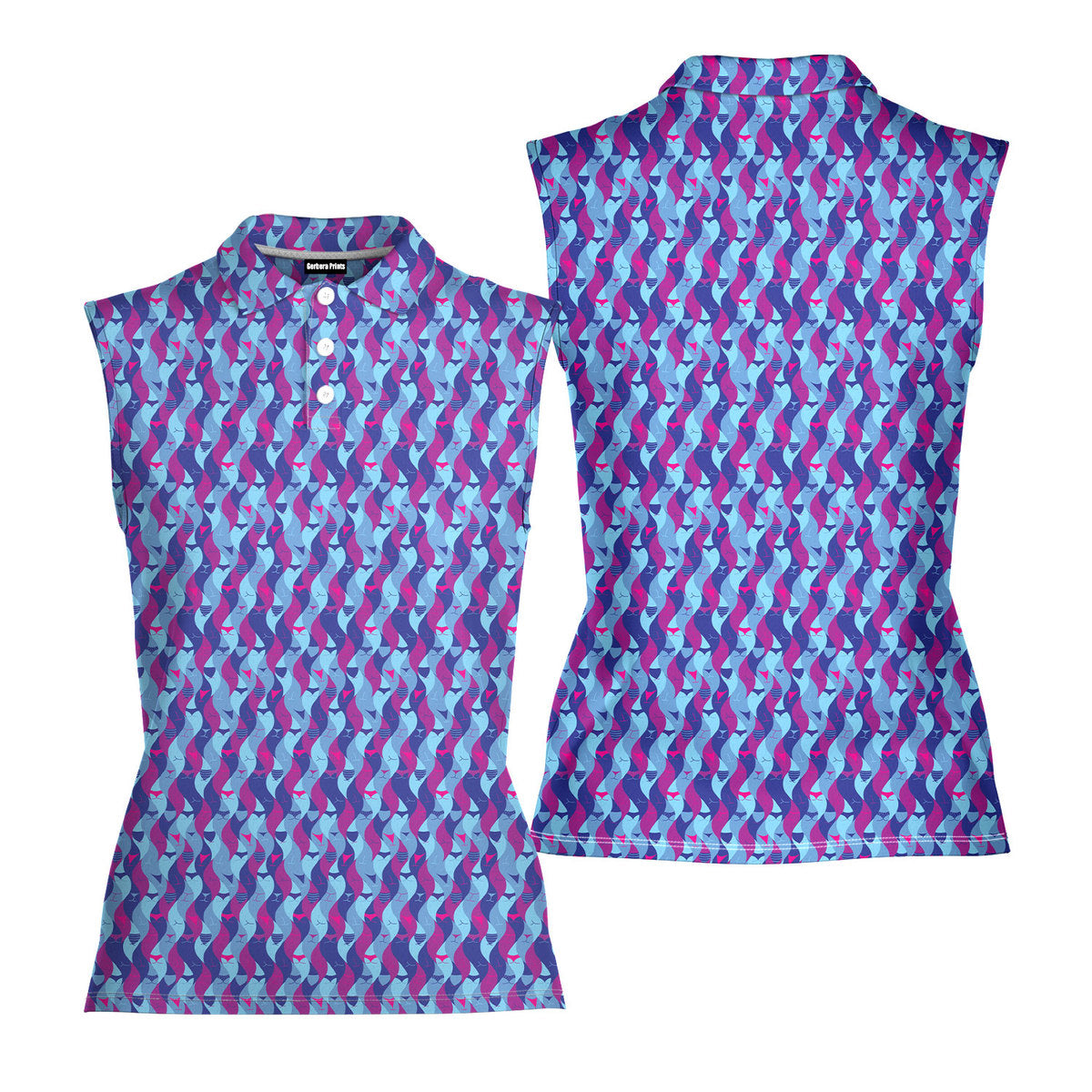 The Whale's Tail - Ladies Sleeveless Golf Polo Shirt