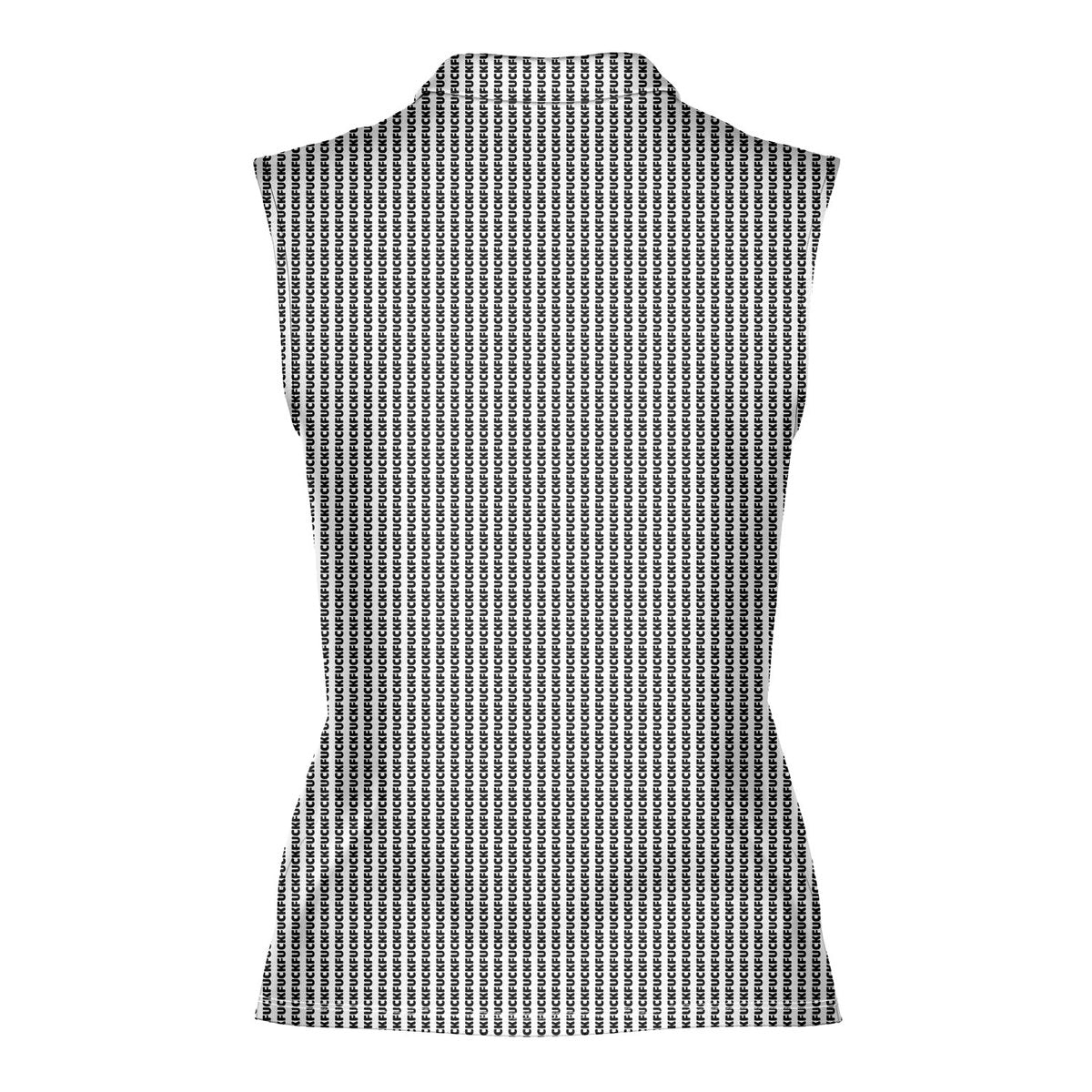 The F#@K Striped - Ladies Sleeveless Golf Polo Shirt