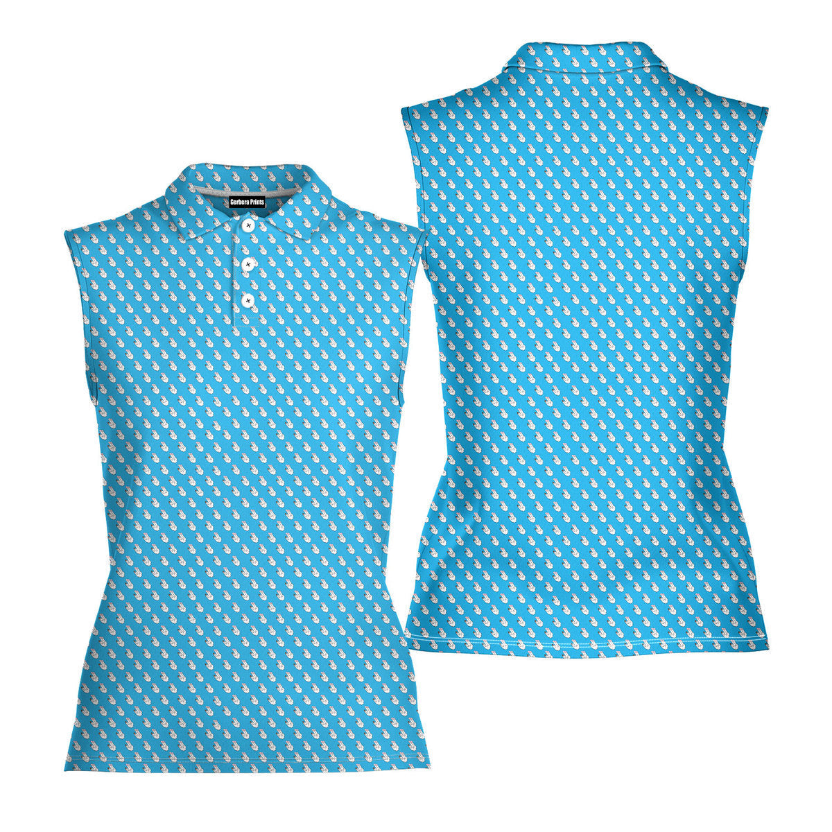 The Shocker Two In The Pink One In The Stink - Ladies Sleeveless Golf Polo Shirt