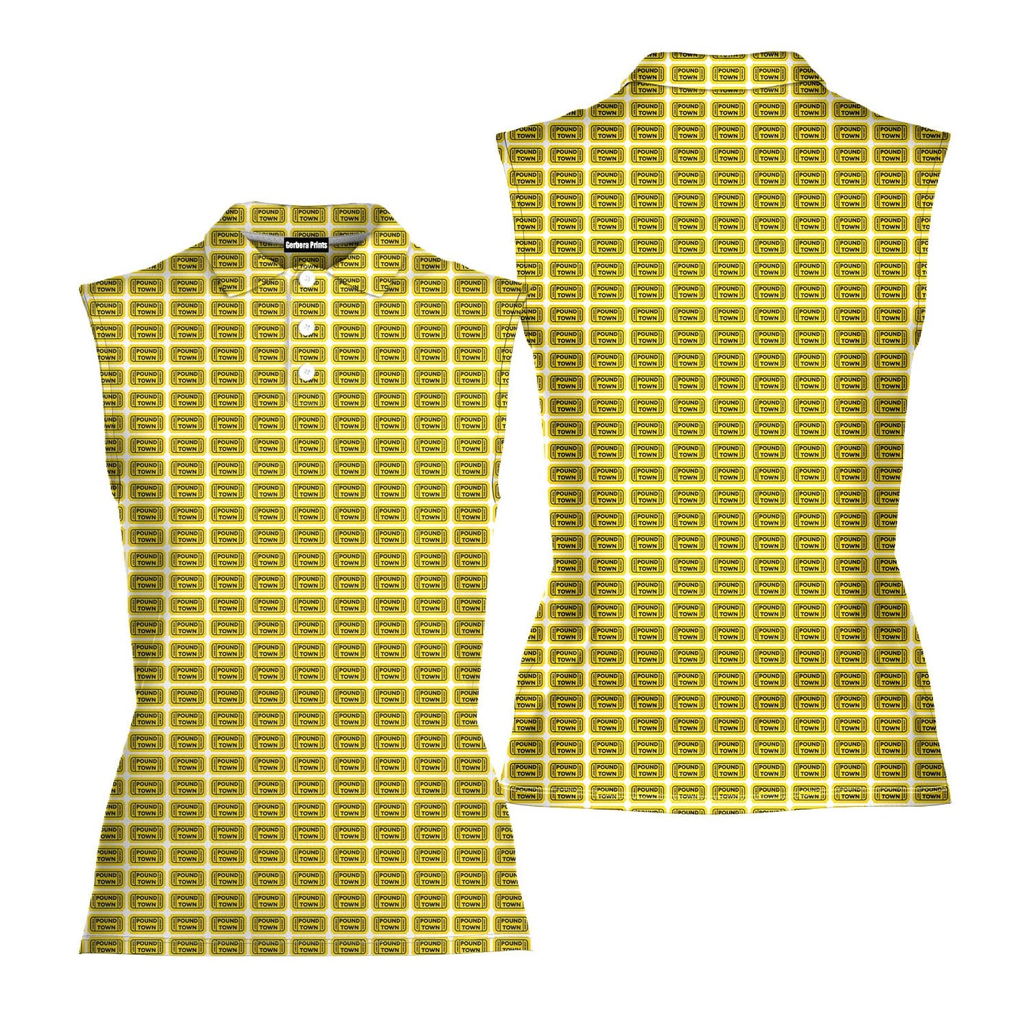 Pound Town - Ladies Sleeveless Golf Polo Shirt