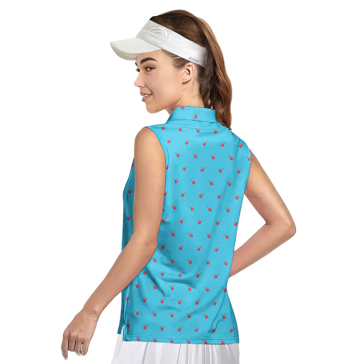 It's Fore O'clock Somewhere - Ladies Sleeveless Golf Polo Shirt