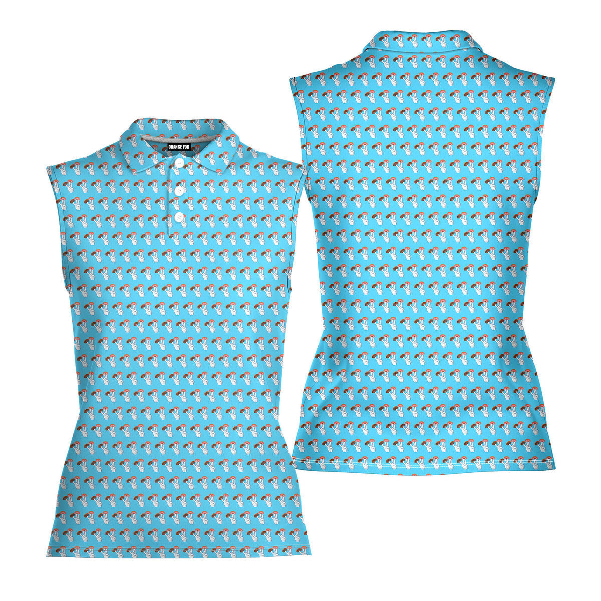 2 in the Pink 1 in the Stink Funny Shocker - Ladies Sleeveless Golf Polo Shirt