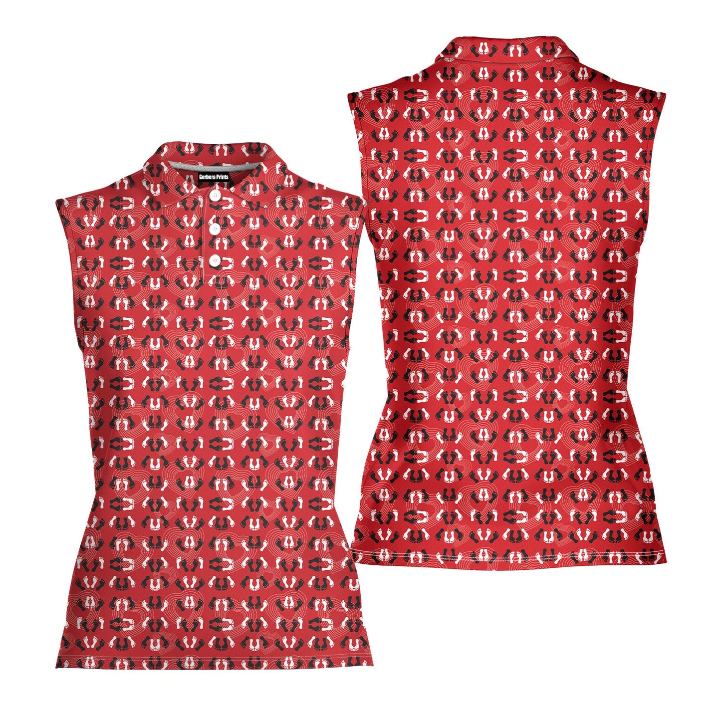 Feet Feet S-e-x Missionary Position - Ladies Sleeveless Golf Polo Shirt