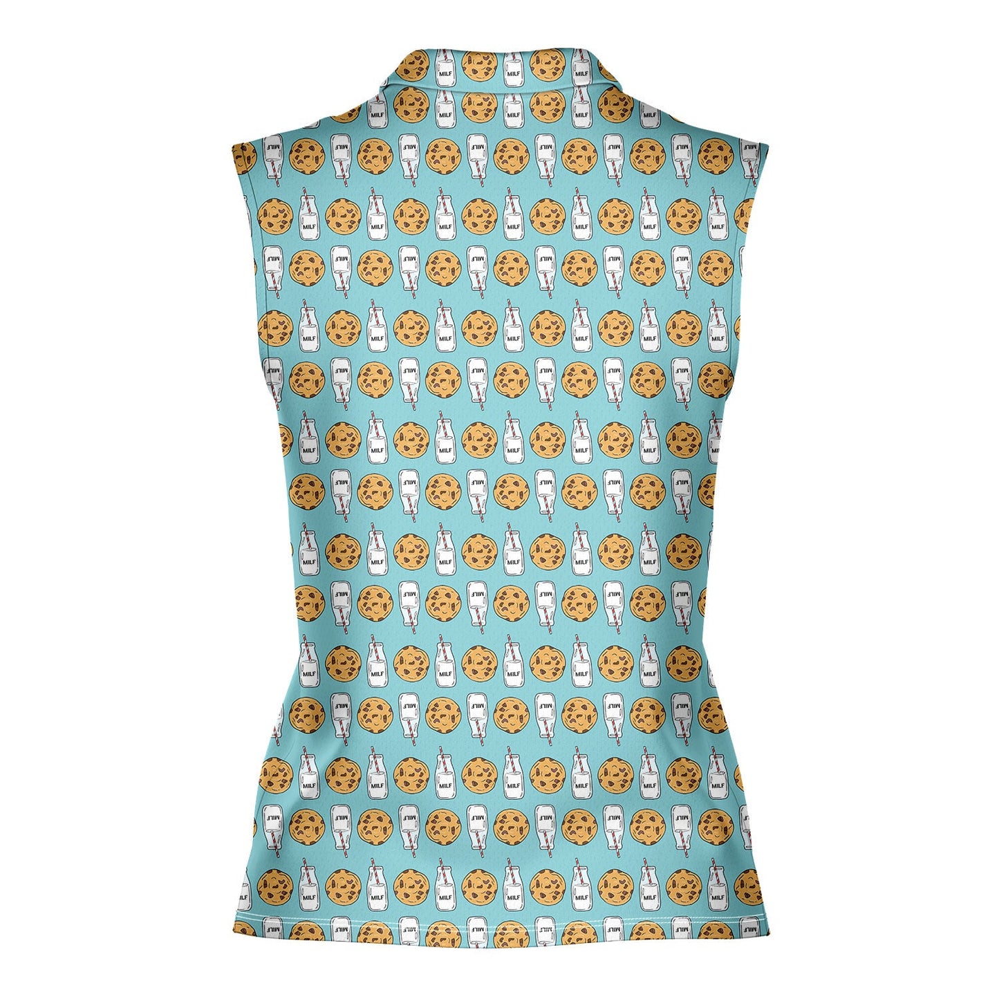 Milk 'N' Cookies - Ladies Sleeveless Golf Polo Shirt