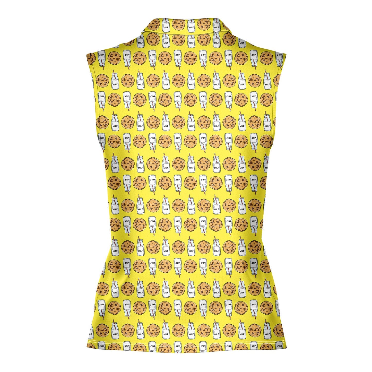 Milk 'N' Cookies - Ladies Sleeveless Golf Polo Shirt