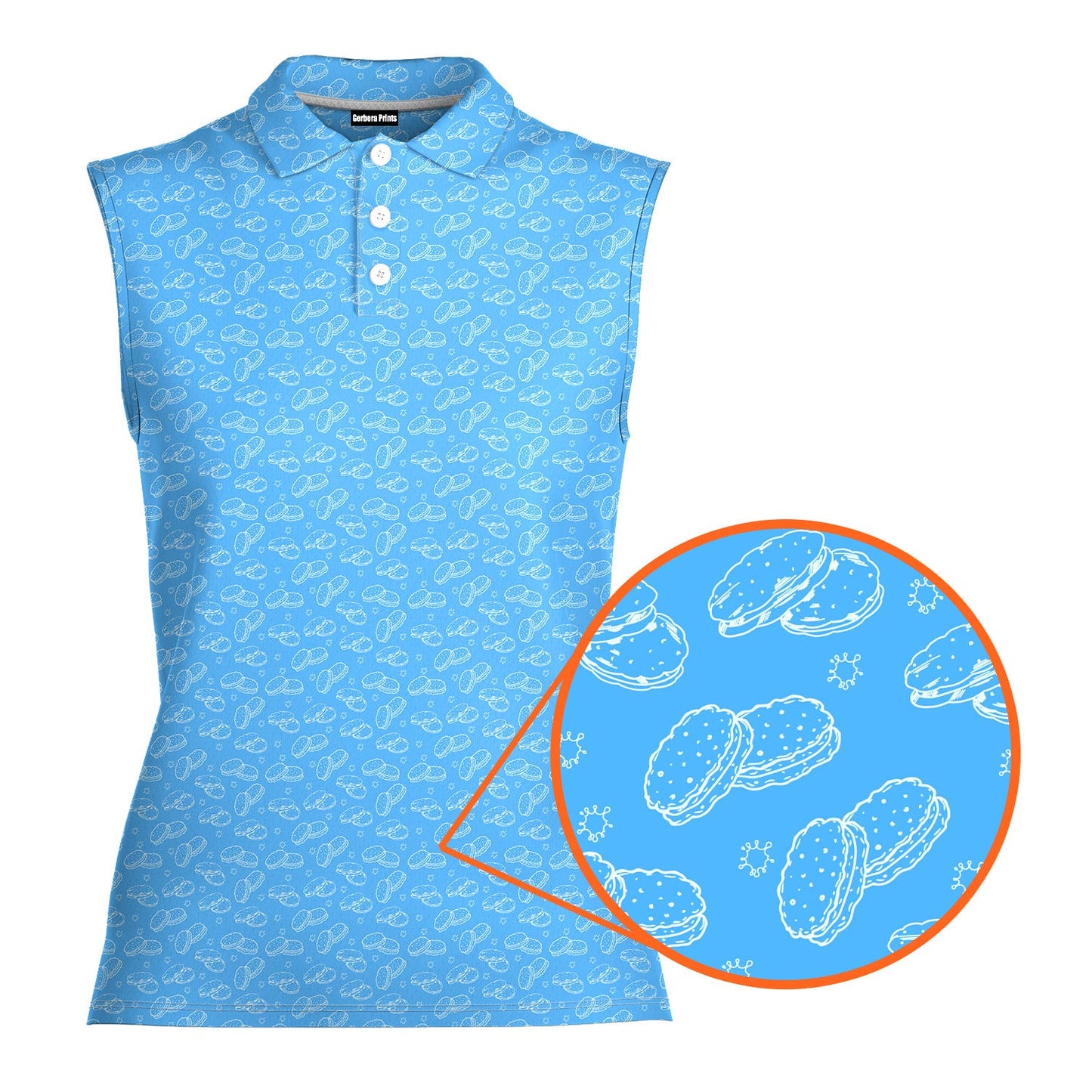 Cream Pie - Ladies Sleeveless Golf Polo Shirt