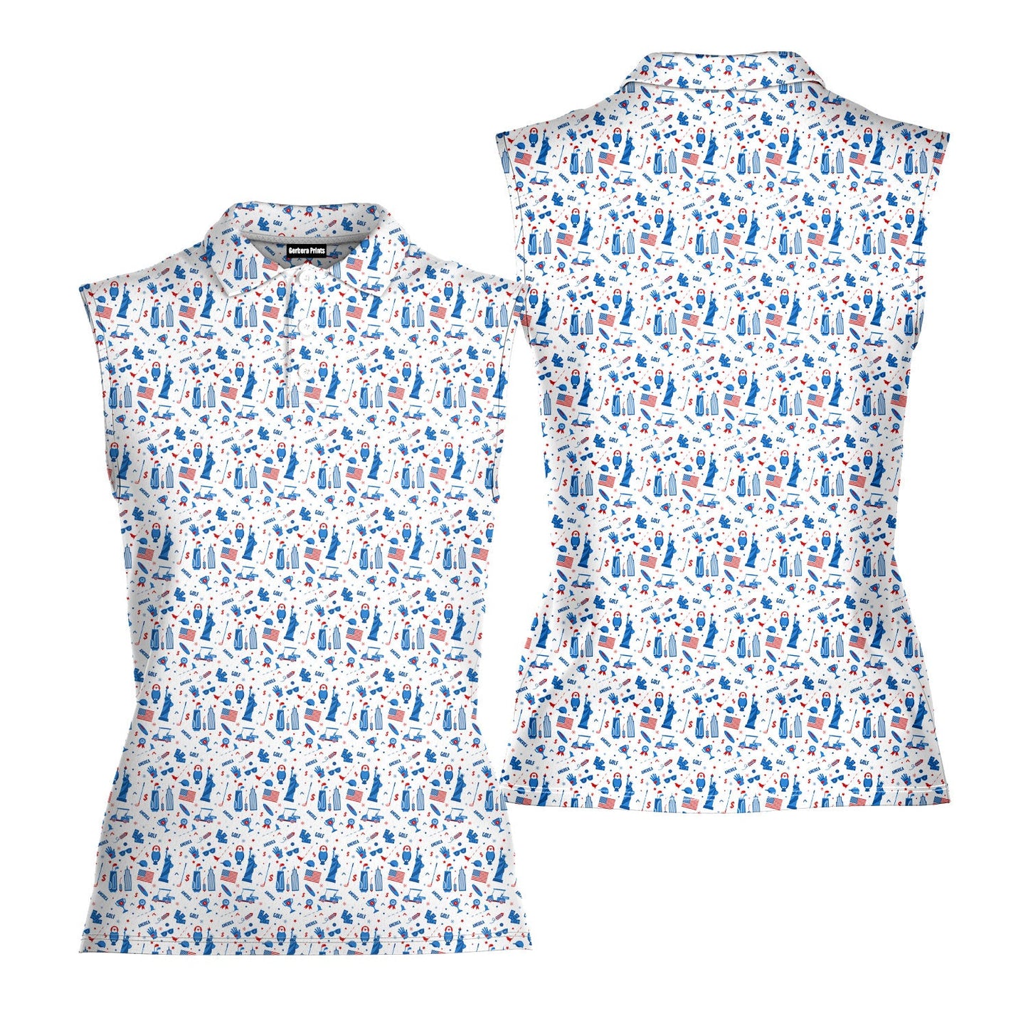 America Golf - Ladies Sleeveless Golf Polo Shirt