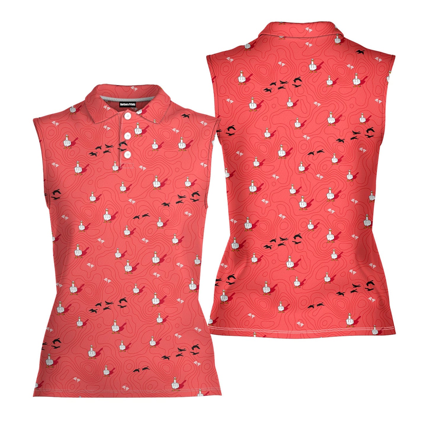 Duck You - Ladies Sleeveless Golf Polo Shirt