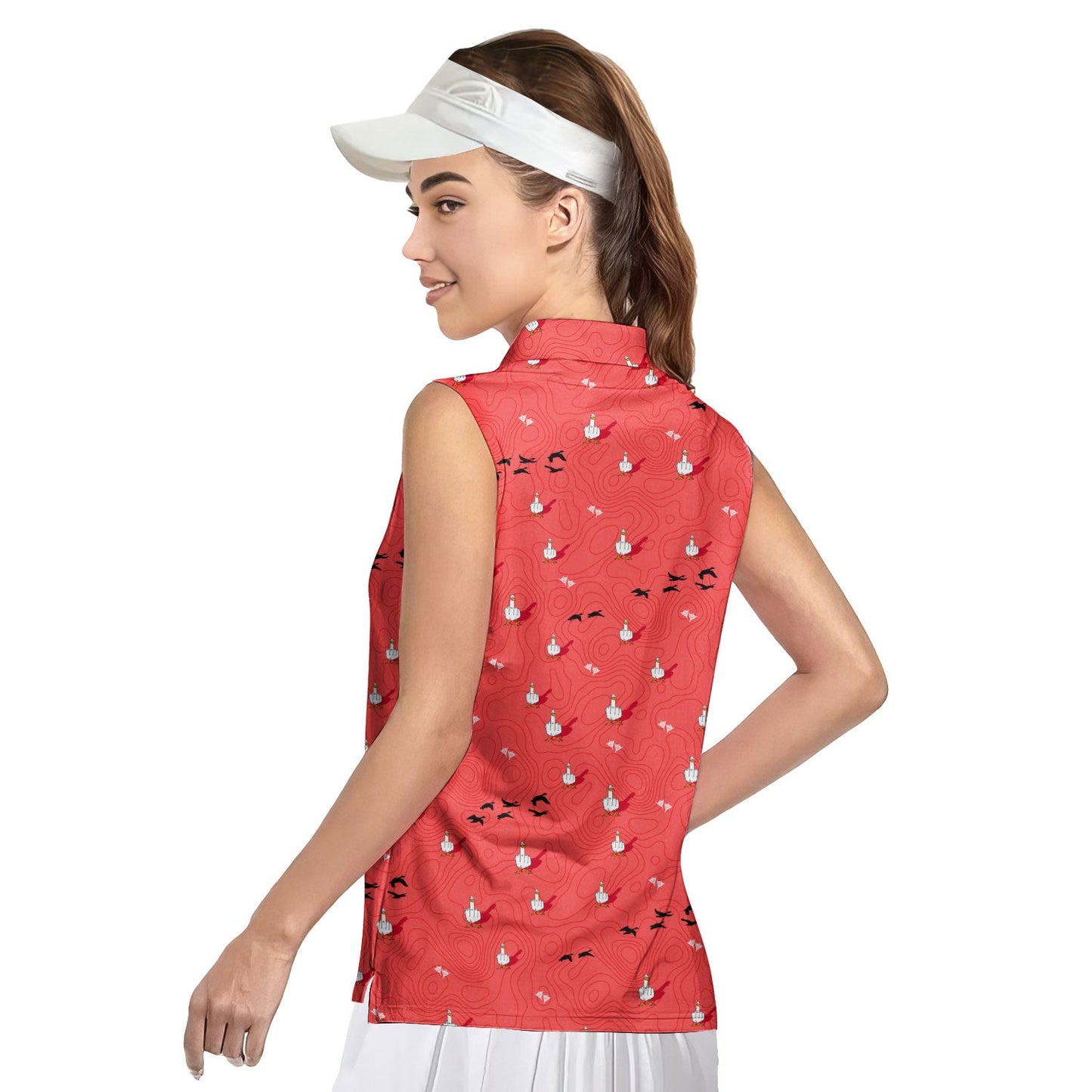 Duck You - Ladies Sleeveless Golf Polo Shirt